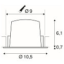 SLV LED Deckeneinbauleuchte NUMINOS DL M, 4000K, IP20, 55�, 1600lm, UGR 21, Schwarz / Schwarz