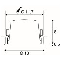 SLV LED Deckeneinbauleuchte NUMINOS DL L, 2700K, IP20, 55�, 2250lm, UGR 20, Wei� / Wei�