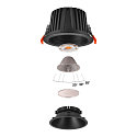 SLV LED Deckeneinbauleuchte NUMINOS DL XL, 3000K, IP20, 40�, 3300lm, UGR 21, Schwarz / Schwarz