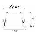 SLV LED Deckeneinbauleuchte NUMINOS DL XL, 4000K, IP20, 55�, 3750lm, UGR 19, Wei� / Chrom