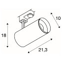 SLV 3-Phasen LED Strahler NUMINOS PHASE L, 230V / 700mA, CRi >90, dimmbar, 28W 3000K 2400lm 60�, UGR <22, Schwarz