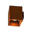 SLV LED Au�enwandleuchte RUSTY� UP/DOWN, IP65 IK02, CCT Switch 3000/4000K, FeCSi-Stahl gerostet, Eckig