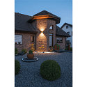 SLV LED Outdoor luminaire RUSTY� UP/DOWN WL Wall luminaire, round, CCT switch, 3000/4000K, IP65, rust