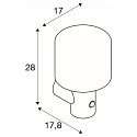 SLV LED Au�enleuchte OVALISK WL LED Wandleuchte mit Sensor, CCT switch, 3000/4000K, 560/600lm, IP65, anthrazit