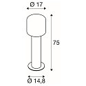 SLV LED Au�enleuchte OVALISK 75 FL LED Stehleuchte, CCT switch, 3000/4000K, 560/600lm, IP65, anthrazit