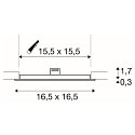 SLV LED Deckeneinbauleuchte SENSER 18 DL, eckig, 9,7W, 820lm, IP20, wei�, 4000K