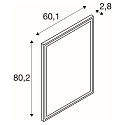 SLV LED Wandleuchte TRUKKO WL, eckig, IP44, alu