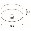 SLV Deckenrosette FITU, IP20, schwarz