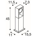 SLV LED Outdoor luminaire ESKINA FRAME FL SINGLE LED Floor lamp, CCT switch, 3000/4000K, 1100/1200lm, IP65, anthracite, 45cm