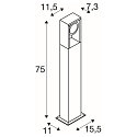 SLV Outdoor LED Stehleuchte ESKINA FRAME 75 SINGLE CCT, IP65 IK06, 75cm, 15W 3000/4000K 95�, verstellbar, Anthrazit