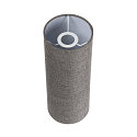 SLV Textil-Schirm FENDA, Zylindrisch / Lang, � 15cm / H�he 40cm, Grau