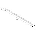 SLV Zubeh�r f�r LED Strip GRAZIA 20 Abdeckung, IP20, 1,5m, hoch, gefrostet, Kunststoff PC