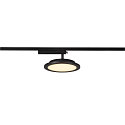 1-Phasen LED Strahler PANEL TRACK, Rund, � 20cm, 230V / 450mA, 18W 3000K 1800lm, CRi >90, Schwarz