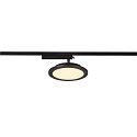 1-Phasen LED Strahler PANEL TRACK, Rund, � 20cm, 230V / 450mA, 18W 3000K 1800lm, CRi >90, Schwarz