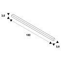 SLV 3-Phasen HV-Aufbau-Stromschiene S-TRACK PHASE & DALI, IP20, 230V AC, DALI steuerbar, 100cm, schwarz