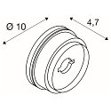 SLV Zubeh�r f�r MANA Wandhalter, ohne Lichtquelle, rund, anthrazit