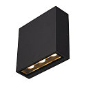 Outdoor LED Wandleuchte BIG QUAD UP/DOWN WL, IP54, 8.2W 3000K 2x320lm 2x30�, Aluminium / Glas, schaltbar, anthrazit