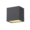 SLV LED Au�enwandleuchte SITRA S WL SINGLE, IP44 IK05, 6.2W 3000/4000K (CCT Switch) 580/620lm 105�, anthrazit