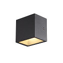 SLV LED Au�enwandleuchte SITRA S WL SINGLE, IP44 IK05, 6.2W 3000/4000K (CCT Switch) 580/620lm 105�, anthrazit