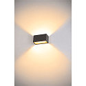 SLV LED Outdoor Wall luminaire SITRA M WL UP/DOWN, CCT switch 3000/4000K, anthracite