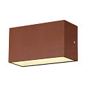 SLV LED Au�enwandleuchte SITRA M WL UP/DOWN, IP65 IK05, 20cm, 14W 3000/4000K (CCT Switch) 1700lm 2x95�, rostfarben