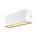 LED Au�enwandleuchte SITRA L, UP/DOWN, IP65 IK03, 24W 3000/4000K (CCT Switch) 2800lm 2x105�, wei�