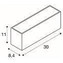 SLV LED Au�enwandleuchte SITRA L, UP/DOWN, IP65 IK03, 24W 3000/4000K (CCT Switch) 2800lm 2x105�, wei�