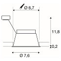 SLV Deckeneinbauleuchte HORN GU10, 25W, blower door getestet, wei�