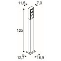 SLV LED Floor lamp ESKINA FRAME 125 Pole double, 27W, 3000/4000K, 95�, anthracite