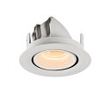 SLV LED Ceiling recessed luminaire NUMINOS� GIMBLE XS, 2700K, 55�, white