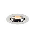 SLV LED Deckeneinbauleuchte NUMINOS� GIMBLE XS, 2700K, 55�, Wei� / Chrom