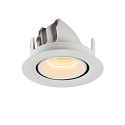 SLV LED Ceiling recessed luminaire NUMINOS� GIMBLE XS, 3000K, 20�, white