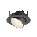 SLV LED Deckeneinbauleuchte NUMINOS� GIMBLE XS, 4000K, 20�, Schwarz / Wei�