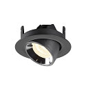 SLV LED Deckeneinbauleuchte NUMINOS� GIMBLE XS, 4000K, 20�, Schwarz / Chrom