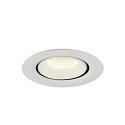 SLV LED Deckeneinbauleuchte NUMINOS� GIMBLE XS, 4000K, 20�, wei�