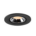SLV LED Ceiling recessed luminaire NUMINOS� GIMBLE S, 2700K, 55�, black/chrome