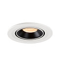 SLV LED Deckeneinbauleuchte NUMINOS� GIMBLE S, 2700K, 55�, Wei� / Schwarz