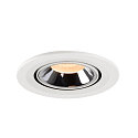 SLV LED Ceiling recessed luminaire NUMINOS� GIMBLE S, 2700K, 55�, white/chrome
