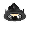 SLV LED Deckeneinbauleuchte NUMINOS� GIMBLE S, 3000K, 55�, Schwarz / Chrom