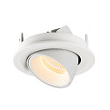 SLV LED Ceiling recessed luminaire NUMINOS� GIMBLE S, 3000K, 55�, white