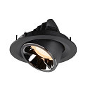 SLV LED Deckeneinbauleuchte NUMINOS� GIMBLE M, 2700K, 20�, Schwarz / Chrom