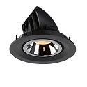 SLV LED Deckeneinbauleuchte NUMINOS� GIMBLE M, 2700K, 40�, Schwarz / Chrom