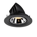 SLV LED Deckeneinbauleuchte NUMINOS� GIMBLE M, 3000K, 20�, Schwarz / Chrom