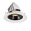 SLV LED Deckeneinbauleuchte NUMINOS� GIMBLE M, 3000K, 40�, Wei� / Schwarz