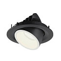 SLV LED Deckeneinbauleuchte NUMINOS� GIMBLE M, 4000K, 20�, Schwarz / Wei�