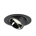 SLV LED Deckeneinbauleuchte NUMINOS� GIMBLE M, 4000K, 40�, Schwarz / Chrom