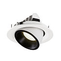 SLV LED Deckeneinbauleuchte NUMINOS� GIMBLE M, 4000K, 55�, Wei� / Schwarz