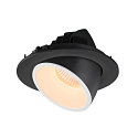 SLV LED Deckeneinbauleuchte NUMINOS� GIMBLE L, 2700K, 20�, Schwarz / Wei�