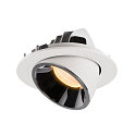 SLV LED Ceiling recessed luminaire NUMINOS� GIMBLE L, 3000K, 40�, white/chrome