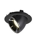 SLV LED Deckeneinbauleuchte NUMINOS� GIMBLE L, 4000K, 55�, Schwarz / Chrom